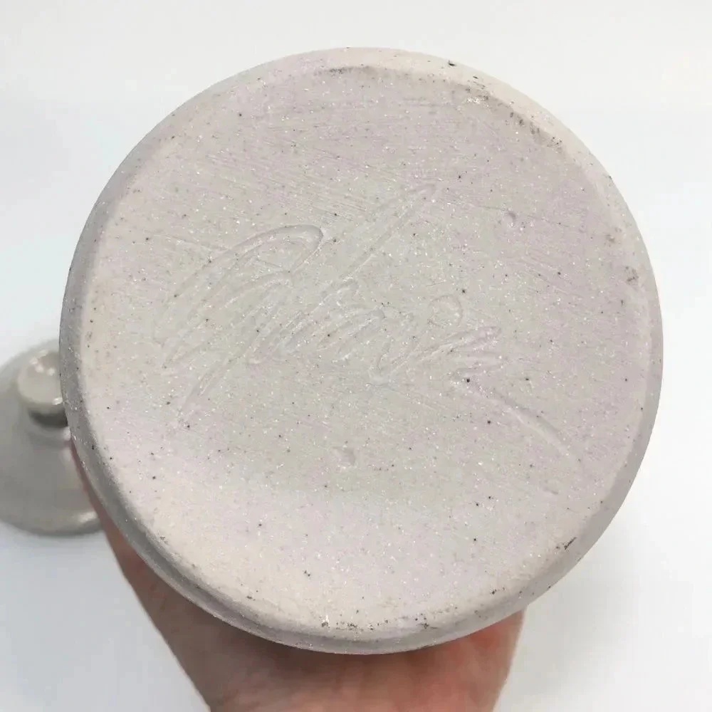 Handmade Signed Floral Motif Studio Pottery Lidded Jar